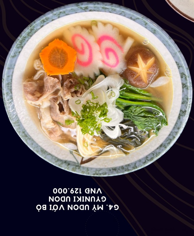 G4. Mỳ udon với bò Gyuniki udon